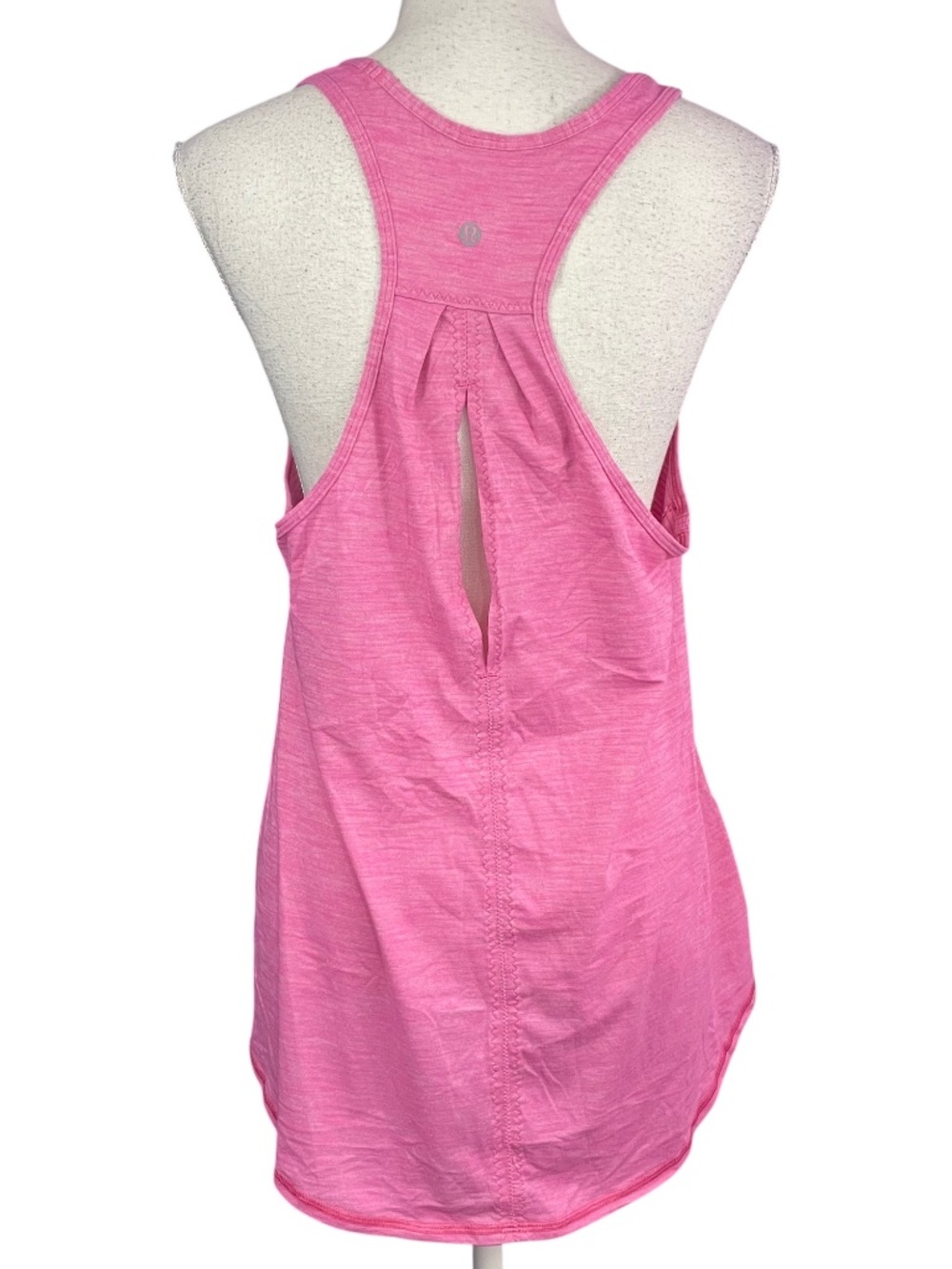 Lululemon Keyhole Tank L Pink Active Marled Space Dye Athletic Top Running Yoga